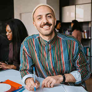  man looking at camera