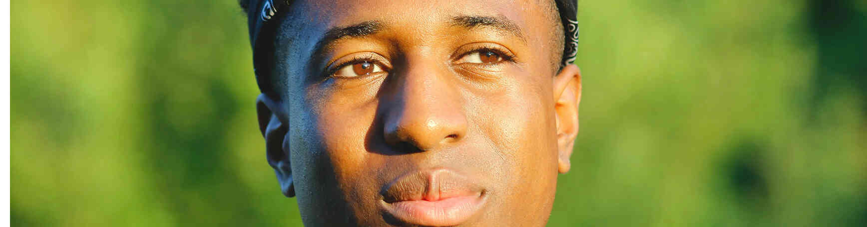 man looking outwards